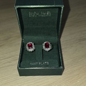 Red and Silver Earrings
